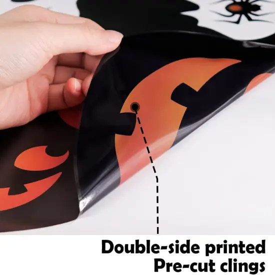 4 Sheets Halloween Silhouette Window Stickers {4}