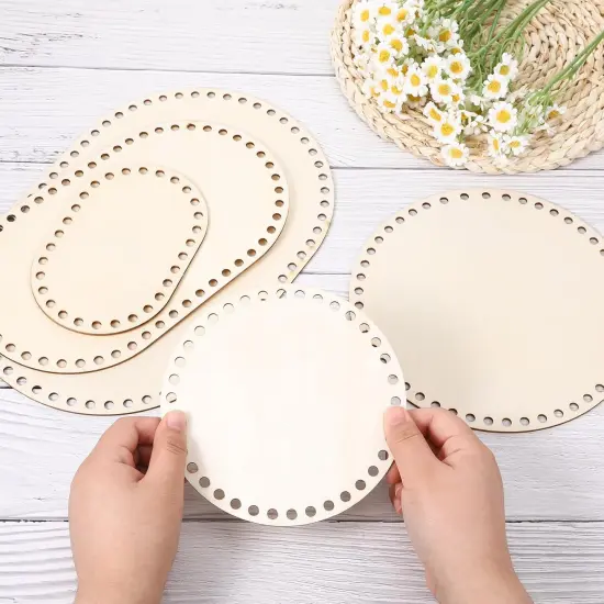 5Pcs Wooden Basket Bottom {2}