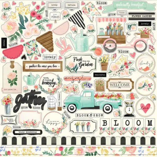 Carta Bella Flower Market 12x12 Element Stickers {1}