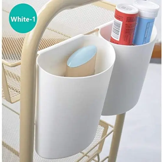4Pcs Hanging Cup Holder,Rolling Cart Accessories Utility cart Accessories Hanging Bins {3}
