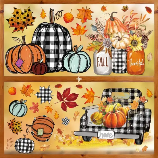 108 PCS Fall Window Cling Sticker {3}