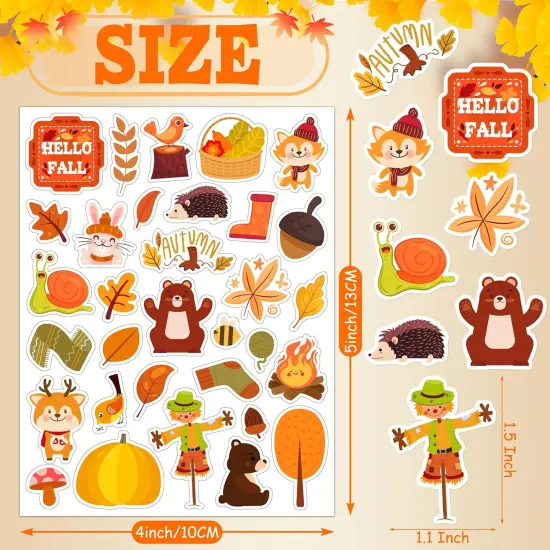 48 Sheets Fall Stickers - 1440 PCS {3}