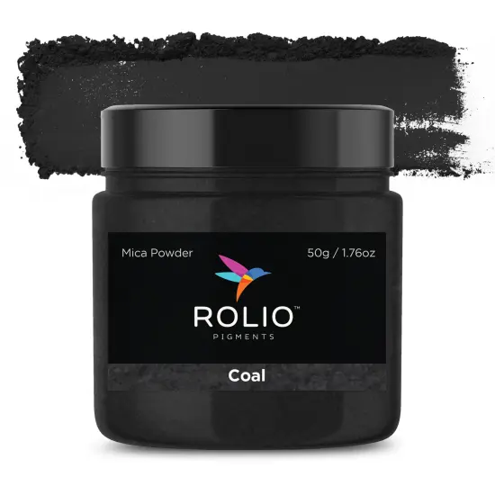 Rolio - 1 Jar Mica Powder (Coal) - 50g / 1.8 oz {1}