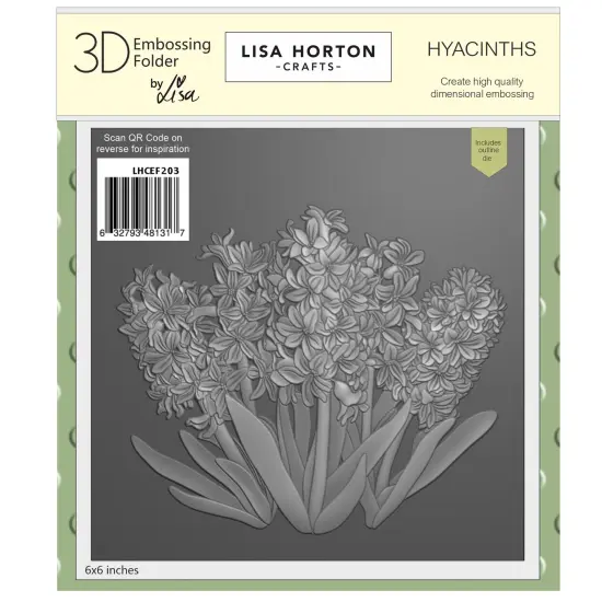 Lisa Horton Crafts Embossing Folder And Die 6"X6"-Hyacinths {1}