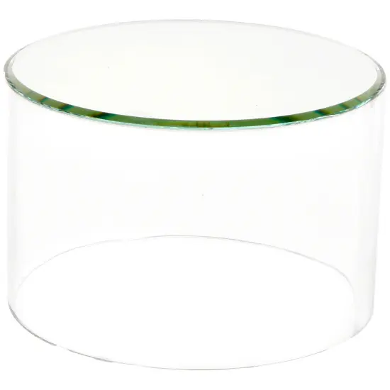 Plymor Clear Acrylic Cylinder Display Riser with Mirror Top, 4" H x 6" D {2}