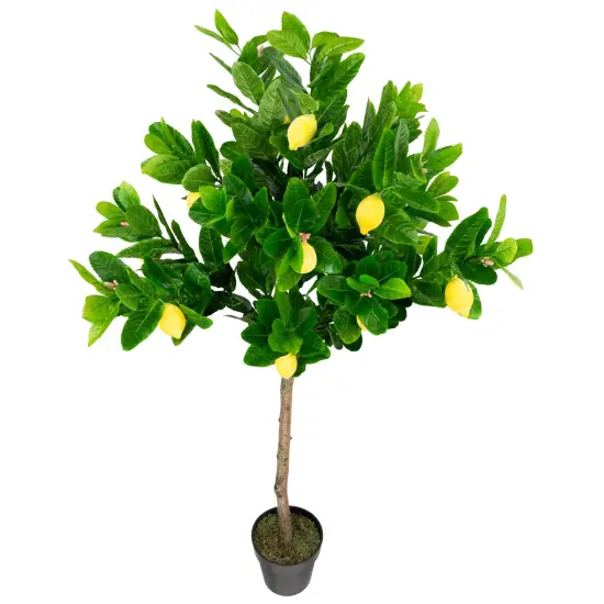 Northlight Artificial Lemon Potted Tree - 4.75' - Yellow {5}