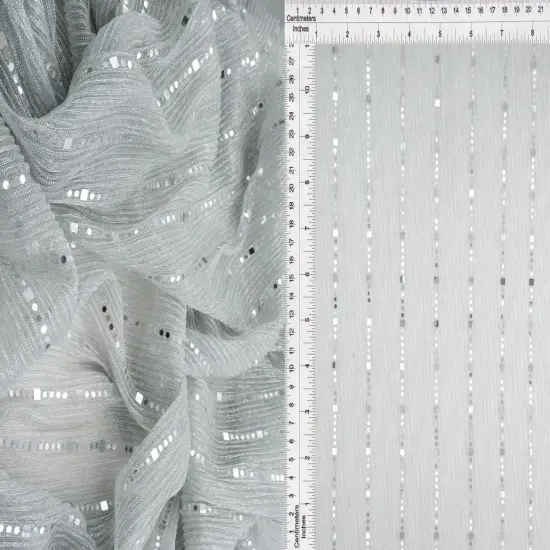 1 Yard Polyester Metallic 55 GSM Pleat Trans Fabric Sheer Soft 56/57" Width BLACK {6}