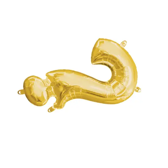 Anagram&reg; 16" Gold Question Mark Balloon Air Fill Only Foil Mylar {4}