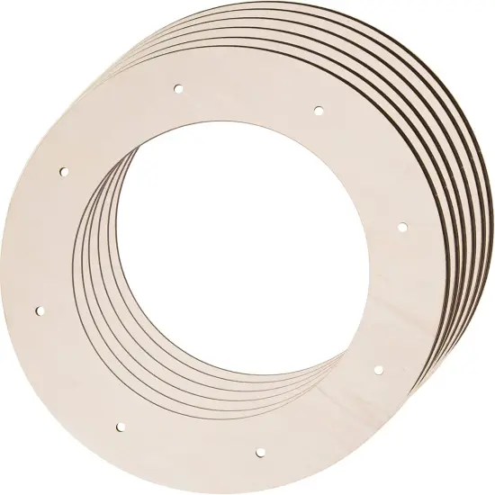 12 Pcs Wooden Wreath Frames for Crafts Unfinished Wooden Craft Floral Hoop Rings DIY Garland Wood Hanging Decorations for DIY Holiday Wreath Wall Home Craft Decor,12 Inch {1}