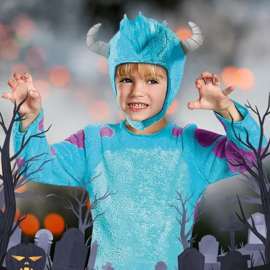 Toddler Boys Sulley Costume from Monsters University with Tail and Headpiece {5}