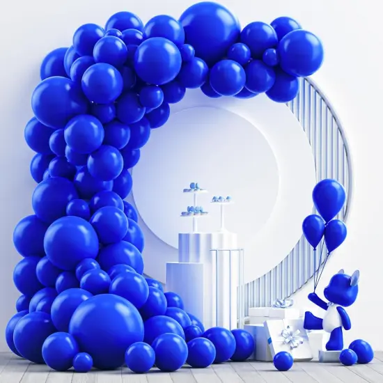 102PCS Red Latex Balloon Arch Kit Blue {1}