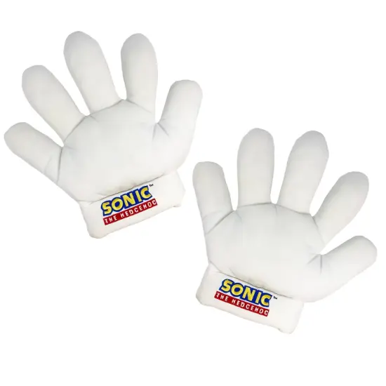 Sonic The Hedgehog Sonic White Plush Gloves {1}