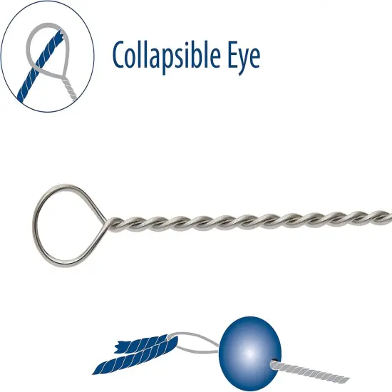 Griffin Soft Twisted Wire Needles, Fine Flexible Beading Needle, Pack of 25, Large Round Eye and Easy to Thread, Collapsible Eye Holds Threads, German Made, Use for Pearl Knotting and Silk Cord {5}