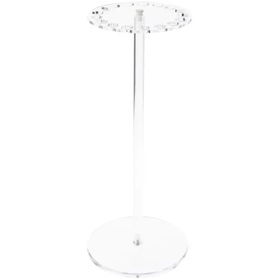 Plymor Clear Acrylic Rotating Necklace Display Stand Holder, 18.5" H x 8" W x 8" D (Holds 17 Necklaces with Clasps) {1}