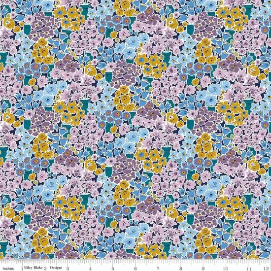 Liberty Tudor Celebration Rossellie Blooms 01667444A 44"/45" Fabric Per Yard {1}