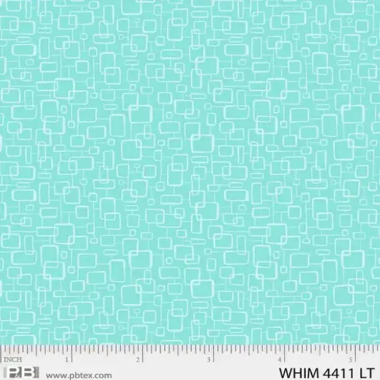 Blue Turquoise Whimsy On The Quad 44"/45" Fabric Per Yard {1}