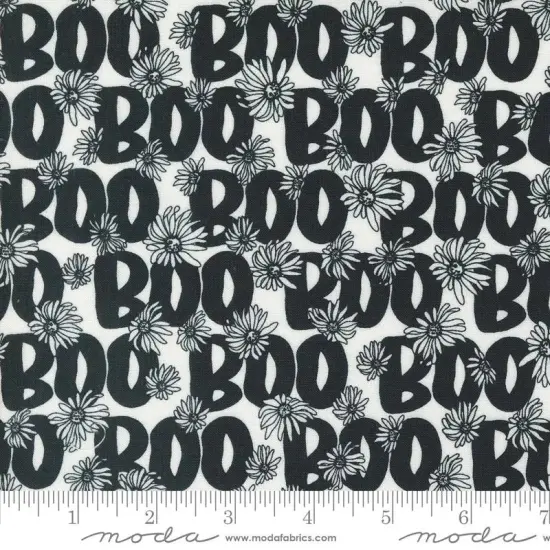 Noir Pumpkin Boo Black & White 44"/45" Fabric Per Yard {1}