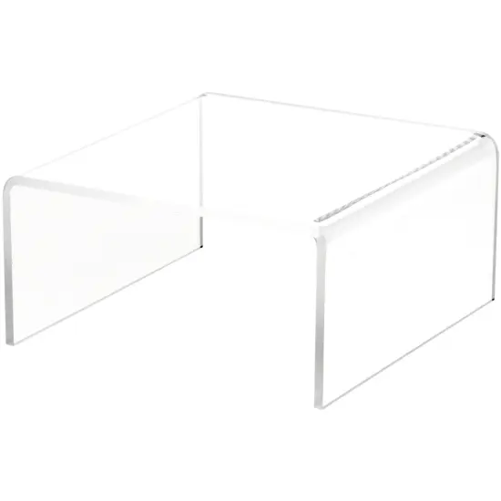 Plymor Clear Acrylic Short Square Display Riser, 3" H x 6" W x 6" D (3/16" thick) {1}
