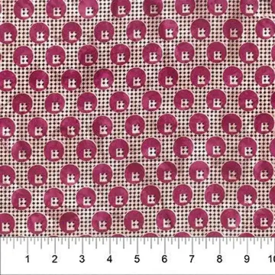 Banyan 83098-27 DOT PLAID - Plum Berry 45" Fabric Per Yard {1}