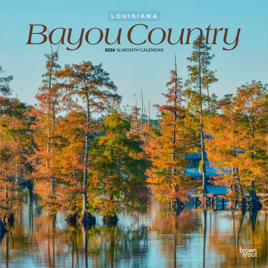 Bayou Country | Louisiana Places | 2026 12 x 24 Inch (Hanging) Monthly Square Wall Calendar | Plastic-Free {1}
