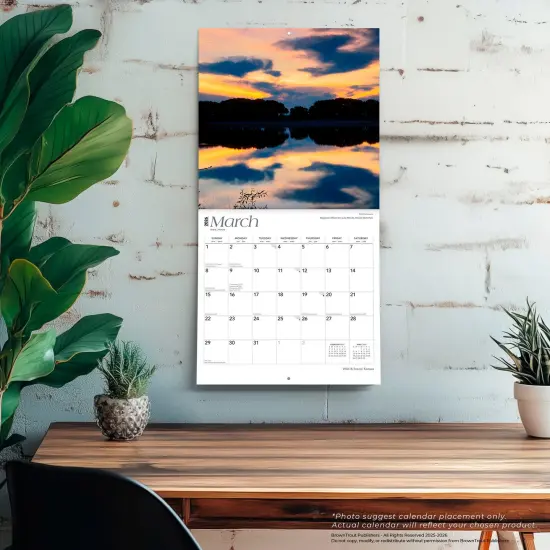 Kansas Wild & Scenic | 2026 12 x 24 Inch (Hanging) Monthly Square Wall Calendar | Plastic-Free {5}