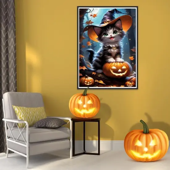 Halloween Cat Diamond Painting Kits {3}