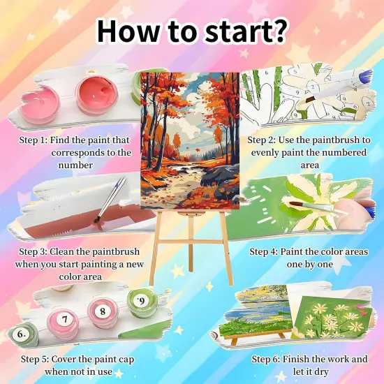 Four Season Adult Paint by Number Kits {3}