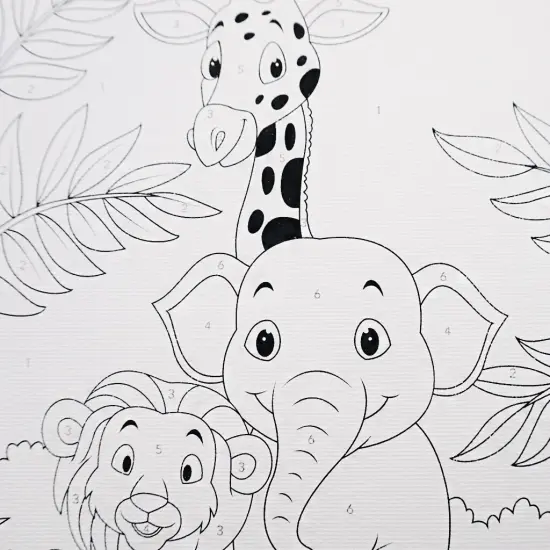 Angels Craft Paint by Number Canvas Set - Safari Spirit | Includes: 1 Pre-printed Canvas, 6 Acrylic Paint pots, 1 Artist Brush {3}