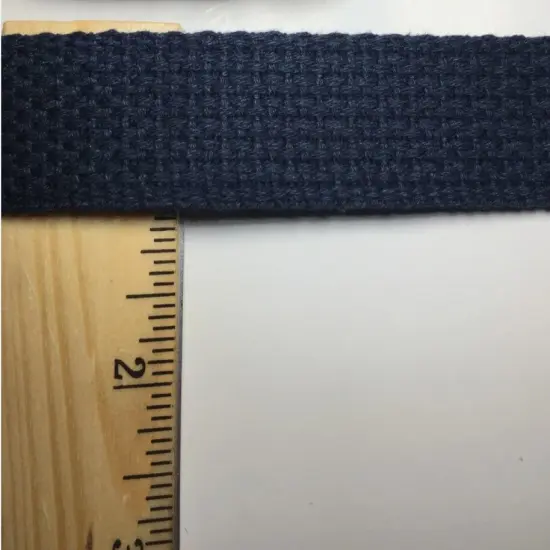 1" Cotton Webbing - 10 Continuous Yards - Made in USA! Navy {2}