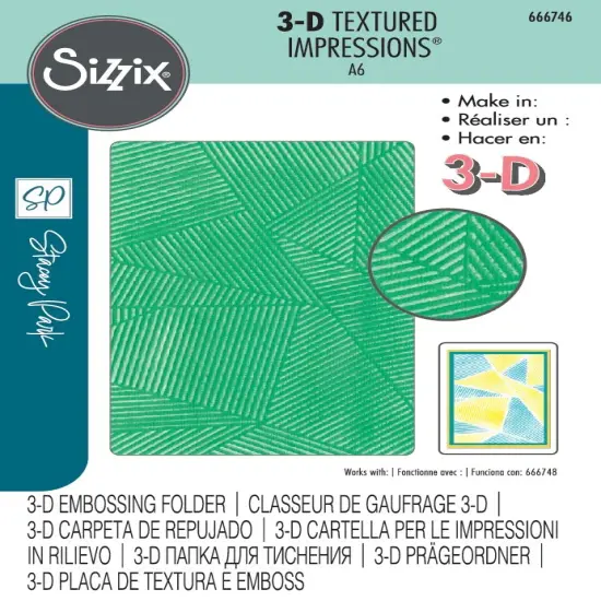 Sizzix 3D Textured Impressions Emboss Folder By Stacey Park-Down The Line, Cosmopolitan {1}