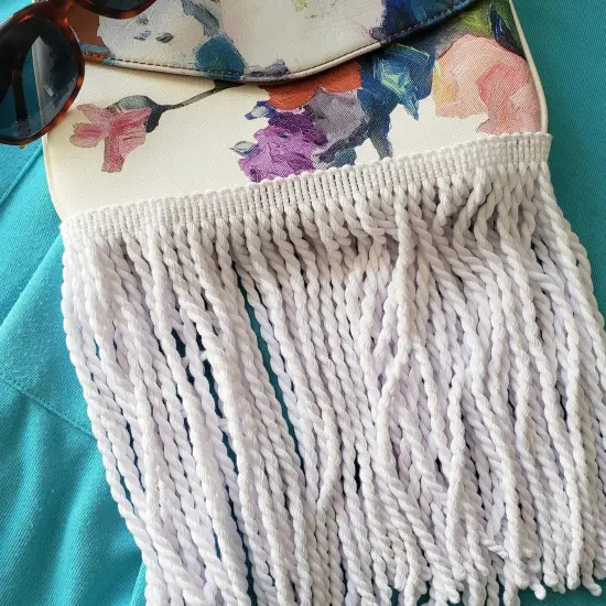 5 yards of 6" Cotton Bullion Fringe Trim | 5 yard cut White {7}