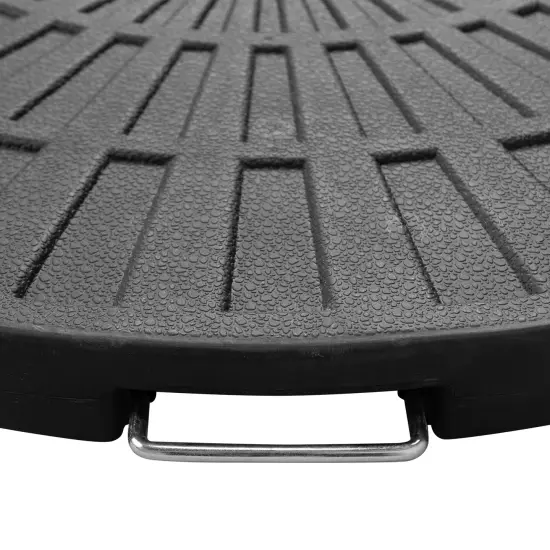 Northlight Fan-Shaped Weighted Base for Off-Set Patio Umbrellas - 26" - Black {6}