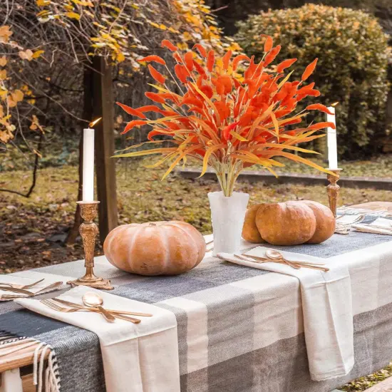 8Pcs Fake Fall Flowers Stems {5}