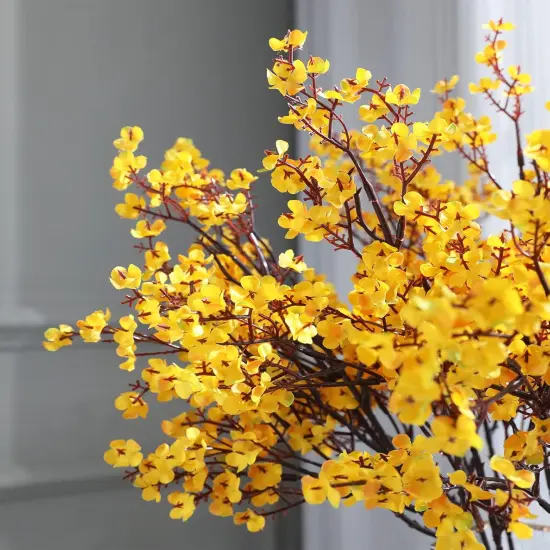 10 Pcs Artificial Babys Breath Flowers Orange {2}