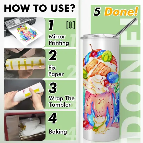 A-SUB Sublimation Tumbler Wrap 5x10 for 12-20oz Blank Tumblers {4}