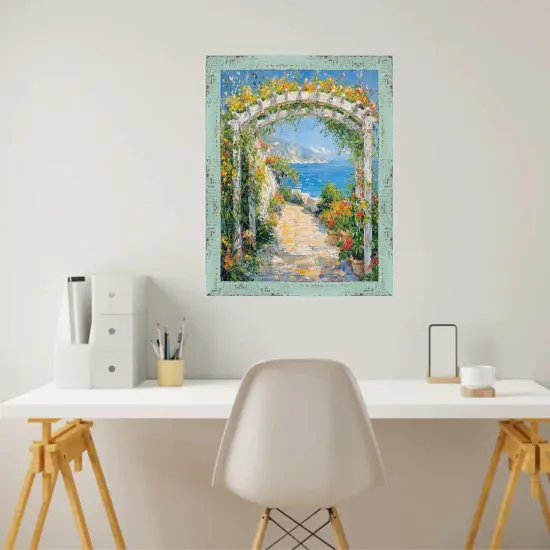 Slim Teal Seaspray Chabi Chic Farmhouse Barnwood Rustic Picture Frame 25x25 frame {4}