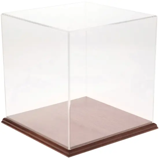 Plymor Clear Acrylic Display Case, 11" x 11" x 11" Hardwood Base {1}