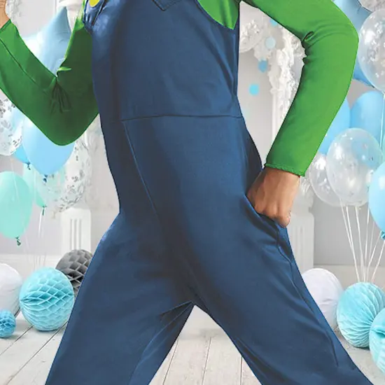 Boys Luigi Costume with Hat and Mustache Set {4}