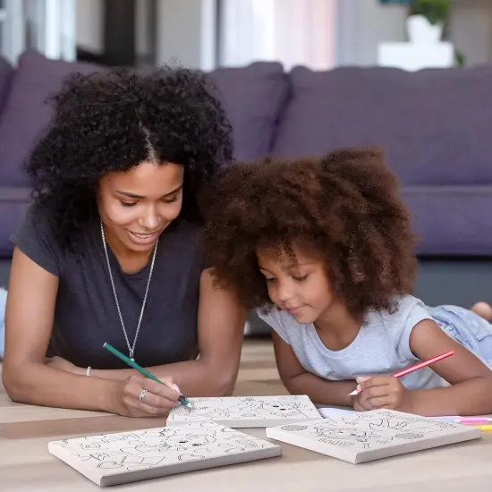 6 Pieces Black Girl Pre Drawn Canvas for Painting 8 x 10 Inch(Black girl) {2}