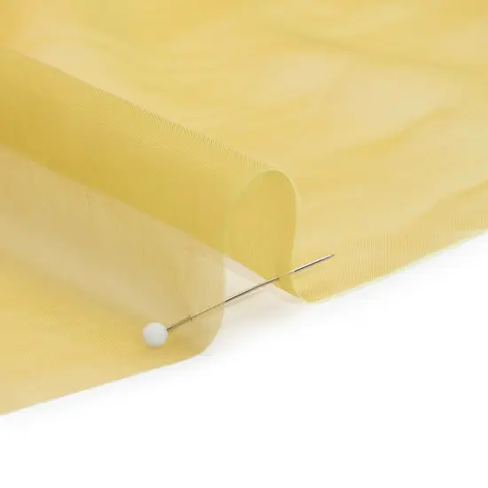 1 Yard Chiffon Like Silk Voile 54" Wide Citron Iridescent Fabric for Dresses & Skirts {2}