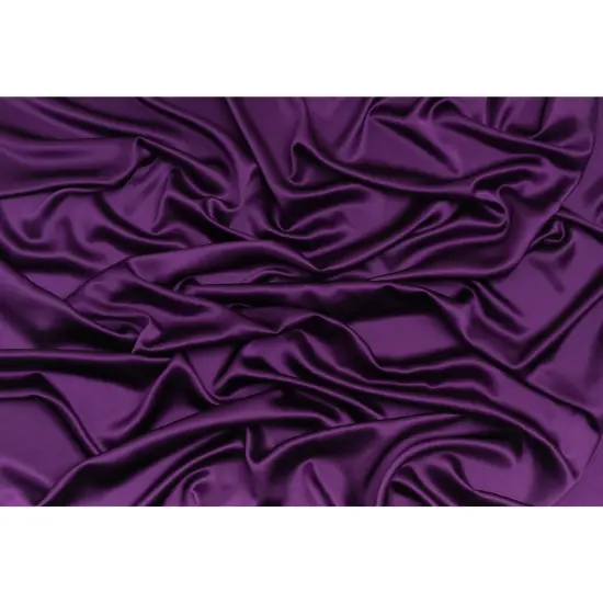 1 Yard Majesty Purple Silk Crepe Back Satin Luxurious Soft Smooth Premium Designer Fabric 44 inch Width {3}