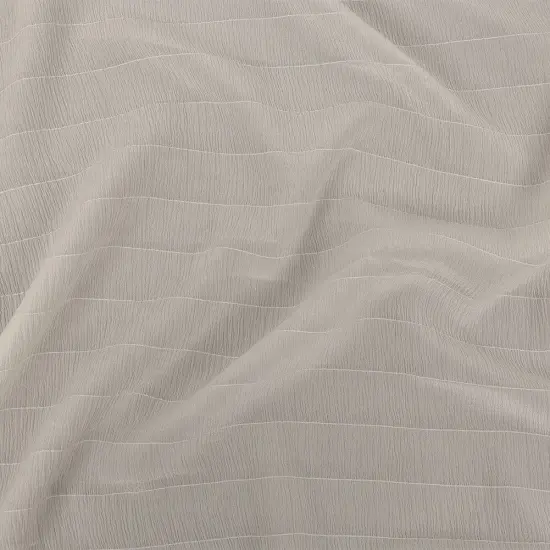 1 Yard Coconut Milk Stretch Crinkled Silk Crepe Pinstripe Luxury Apparel Material 44 inch Width {1}