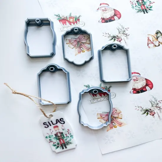 HOLIDAY GIFT TAG BUNDLE OF 5 | CHRISTMAS | CLAY CUTTERS {1}