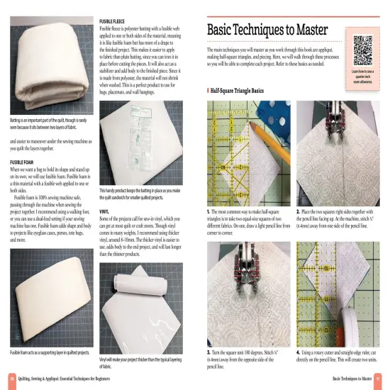Quilting, Sewing & Applique-Essential Techniques for Beginners {6}