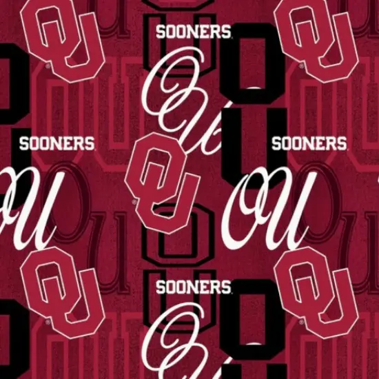 Licensed NCAA University of Oklahoma Letters Cotton Fabric by the Yard {1}