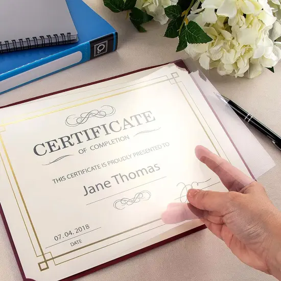 100 Pack Clear Presentation Covers for Binding, Letter Size 10 Mil Plastic Sheets for Reports, Presentations, Awards, Books (8.5 x 11 In) {4}