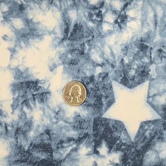 1 Yard French Terry Denim Blue Knit Fabric Soft Stretch 58/60 Inches Wide {4}