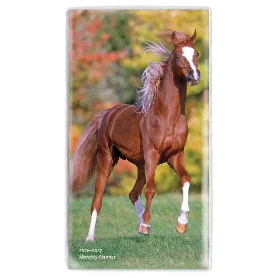 Horse Lovers | 2026-2027 3.5 x 6.5 Inch Two Year Monthly Pocket Planner Calendar {1}