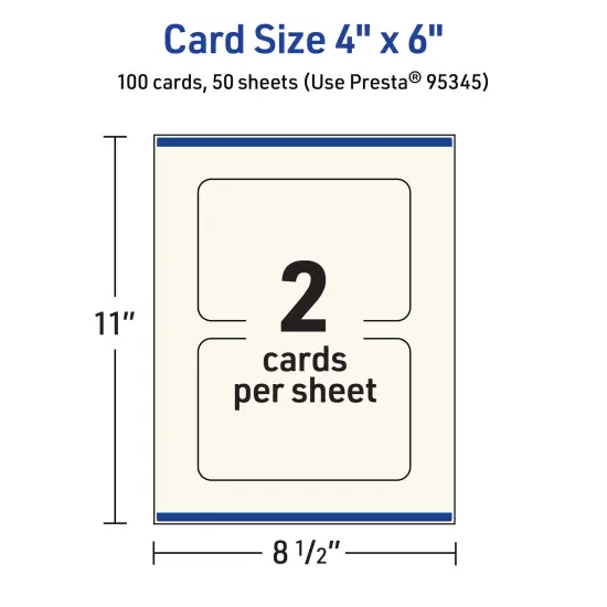 Avery Matte Ivory Postcards, 4" x 6" Rectangle Rounded Corners {5}