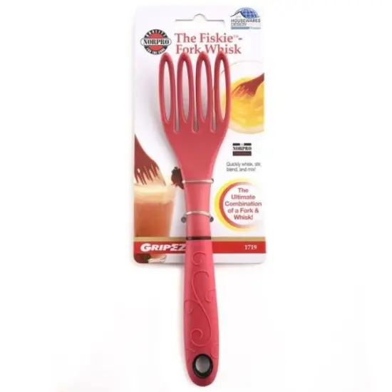Norpro 8.75" Grip-EZ Fiskie Fork & Whisk Combo Tool - Mix Stir Blend & Fold {7}
